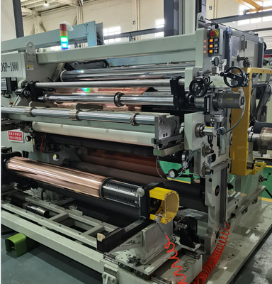 Min. 10 mm Çöp Kenar Genişliği Beyaz Kesme Rewinder Makine Substrate PET+Cu OPP+Cu