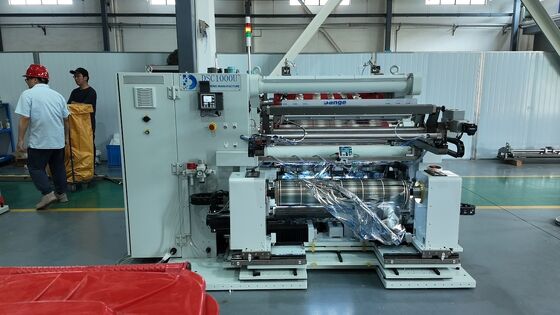 Slitter Rewinder Makine, Çıkartma Düzeltme iletimini sunar düzeltme ve dairesel bıçak kesme süreci akışı